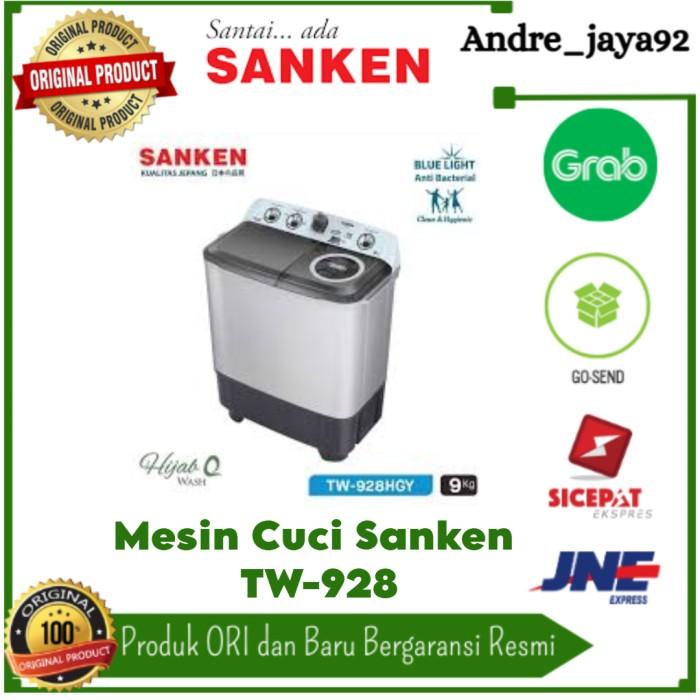 Mesin Cuci 2 Tabung Twin Tub Sanken X-tor 9 Kilogram TW-928 HGY