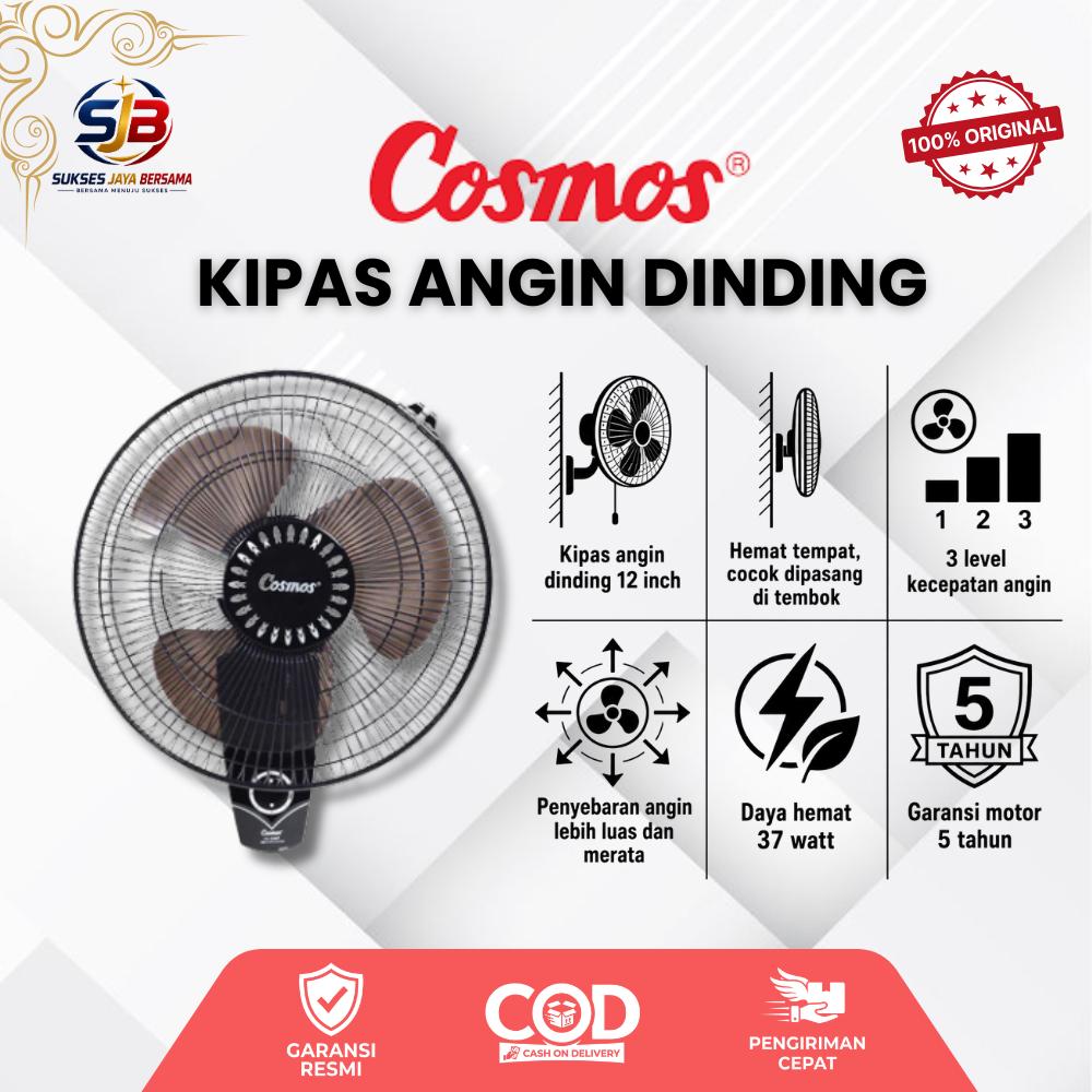COSMOS Kipas Angin 12 DWF Kipas Angin Dinding Jangkauan Angin Luas Garansi Resmi