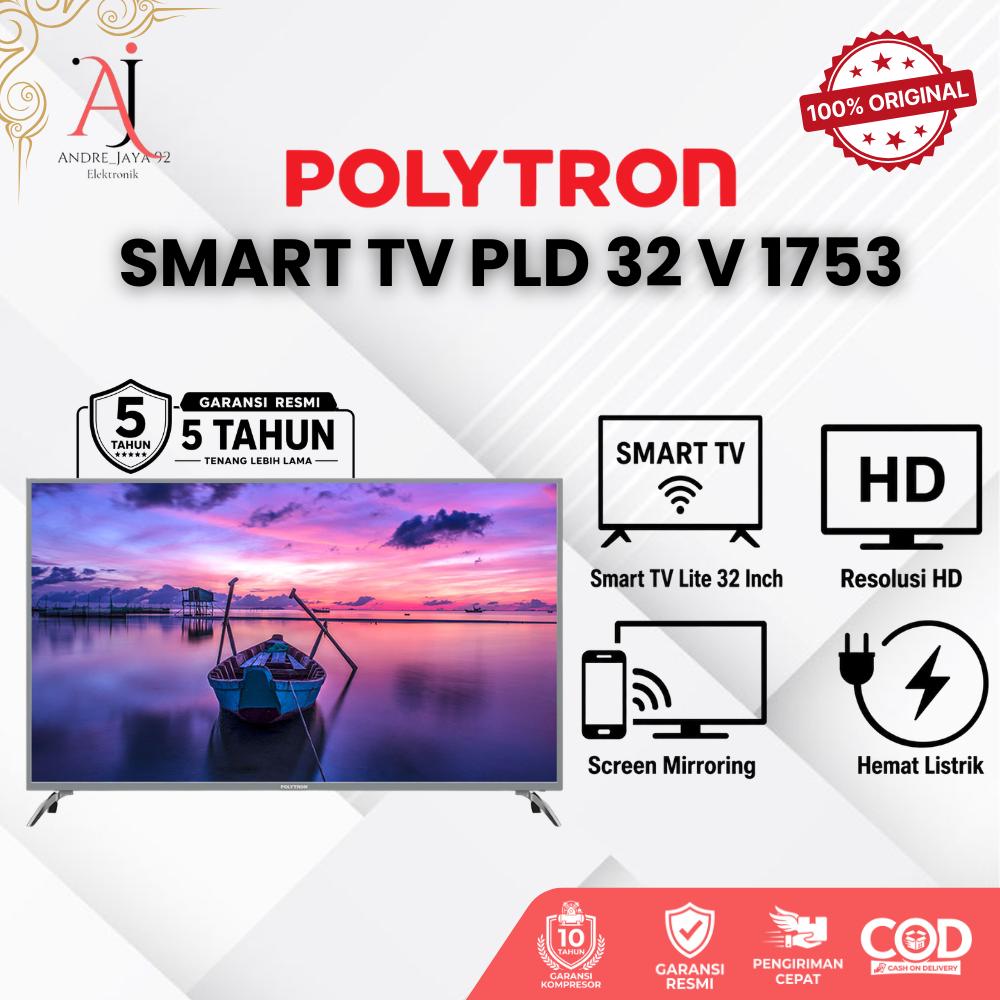 POLYTRON PLD-32V1753 Digital Tv 32Inch Full HD Lowwatt Garansi Resmi