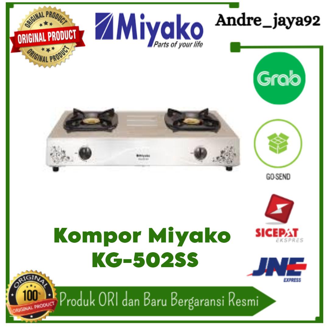 Kompor Gas 2 Tungku Stainless Steel Anti Karat Miyako KG-502 SS