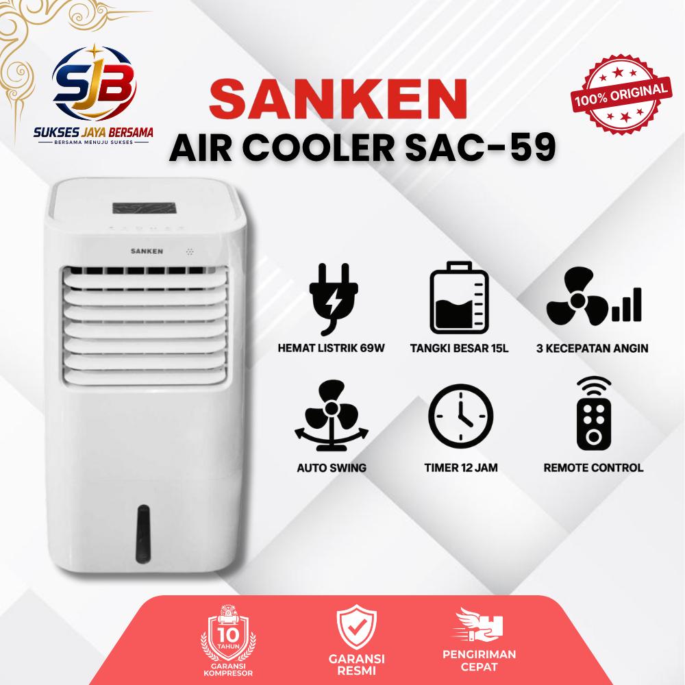 SANKEN Air Cooler SAC 59 Penyejuk dan Pembersih Udara 15Liter Garansi Resmi