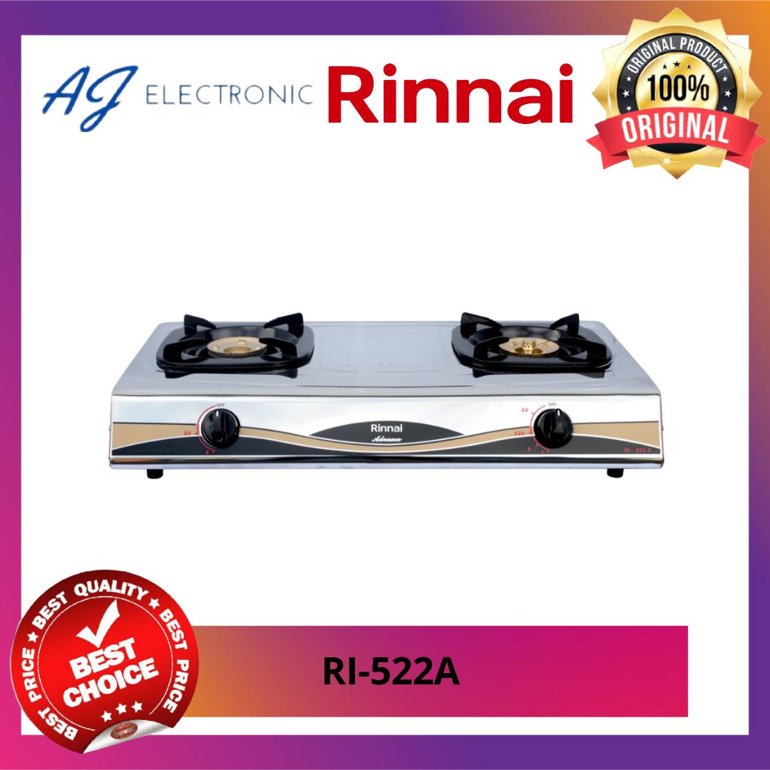 KOMPOR GAS RINNAI RI-522A / RI522A , KOMPOR GAS 2 TUNGKU